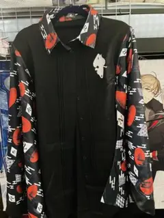 NIER CLOTHING 着物風袖ブロッキングシャツ 赤傘 NieR
