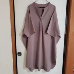 ブラウン 　チュニック ワンピース　L