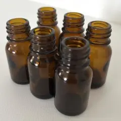 12 ガラス 小瓶 茶色 アロマオイル 薬品 空き瓶 まとめ売り