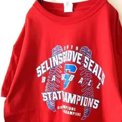 ベースボール SELINGSGROVE Tシャツ L レッド 赤 古着