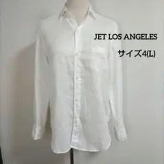 ジェット ロサンゼルス リネン 長袖シャツ ホワイト サイズ4(XL)