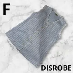 『DISROBE』レディース タンクトップ F 水色×白