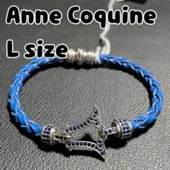 未使用 Anne Coquine 手編みブレスレット クロスモチーフ Lサイズ