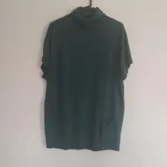 グリーン 半袖ニット Mサイズ
