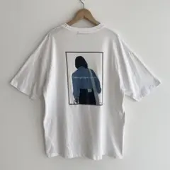 コンファーム イラストバックプリント Tシャツ半袖 L アート 綿100 白