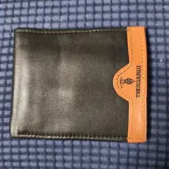 TUSSIARDI 二つ折り財布 黒/オレンジ