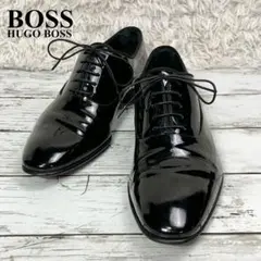 【美品】 HUGO BOSS ドレスシューズ エナメル 黒 ビジネスシューズ