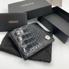 ！新品！　Versace 折り財布　クロコ　付属品完備