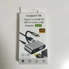 4K対応 Type-C HUB アダプター HDMI VGA USB