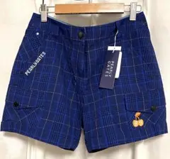 PEARLY GATES チェリー&チェック柄ショートパンツ、未使用品