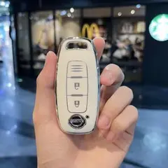 日産Nissan新型 スマートキーケース TPU キーカバー ホワイト