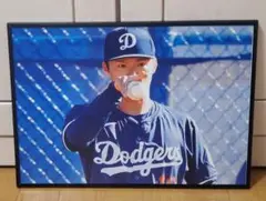 ドジャース山本由伸.大谷翔平 MLB！A3サイズポスターフレーム付き②各種