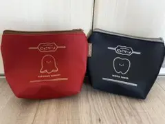 にっこりーノ　限定箔押し風合皮ポーチ　2種セット