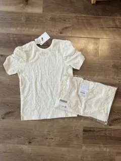 新品バッククロスTシャツ　2着セット　140 双子