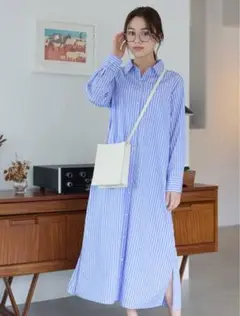 Only Studio ストライプ シャツワンピース SMLXL