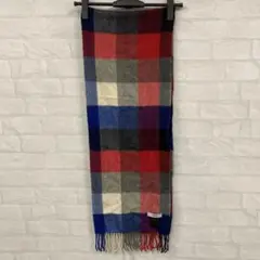 即決 TAKEO KIKUCHI PURE CASHMERE チェック マフラー