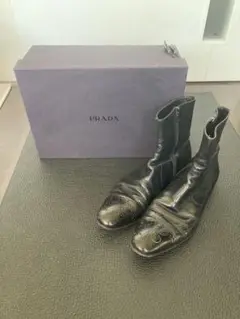 PRADAメンズブーツ黒