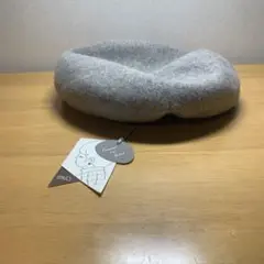 ウール グレー ベレー帽