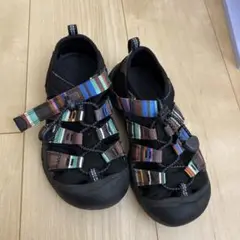 KEEN キッズサンダル 20cm ブラック/マルチカラー