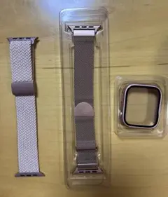 アップルウォッチ メッシュバンド カバーセット　ローズゴールド