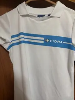 FIDRA ポロシャツ ホワイト/ブルー 半袖
