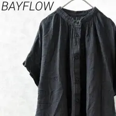 BAYFLOW シャツ バンドカラー シンプル 大きめ ゆったり 羽織り 薄手