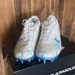 UNDER ARMOUR スパイクシューズ ホワイト/ブルー　27.5