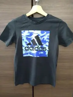140 adidas カモフラージュ柄 Tシャツ 黒