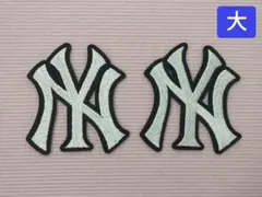 【MLB★WAPPEN】ニューヨークヤンキース！ワッペン／タイプＢ白大＜2枚＞☆