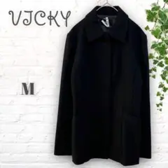 VICKY ビッキー コート【M】ハーフコート スリット ポケット ビジネス