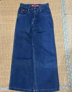 USA製★90s★Kikwear★極太 バギー カーゴパンツ★ネイビー★XL相当 USA製☆90s☆Kikwear☆極太 バギー カーゴパンツ☆ネイビー☆XL