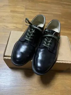 サービスシューズ　革靴　ミリタリー　ドイツ軍　ビンテージ 27.0 MILITARY 実物 USED ドイツ軍 レザー オフィサーシューズ