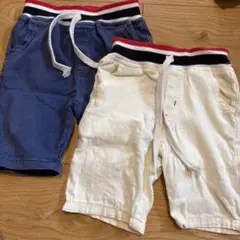 ネイビー・ホワイト ショートパンツ 2枚セット