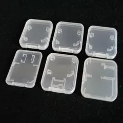 u【値下げ】送料込み　リユース品　SDカードケース　透明　6個セット