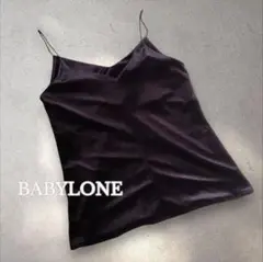 ☆お値♪　BABYLONE　ベロア　キャミソール　ブラック　フリーサイズ