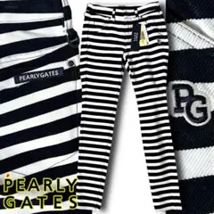 1 パーリーゲイツ コットン混パワフルストレッチ ボーダー パンツ 031