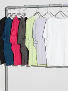 エアリズムドレーブTシャツ 3枚セット Lサイズレディース 黒 白 黄緑