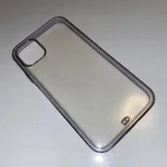 iPhone11 背面クリアケース ソフトケース ラベンダー