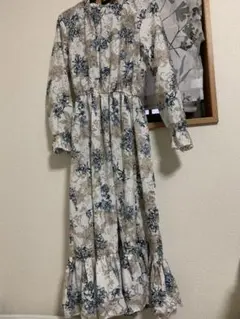 花柄 ロングワンピース