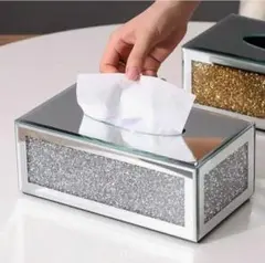 グリッター付き鏡面ティッシュボックス