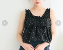 coca ドットギャザーブラウス M