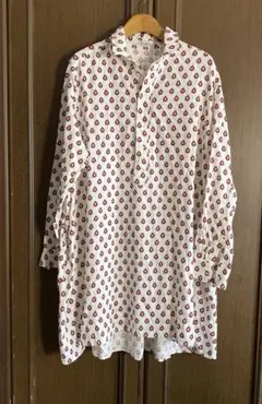 希少✨　美品　レゾリヴァード　長袖シャツワンピース　松ぼっくり　MAZAN