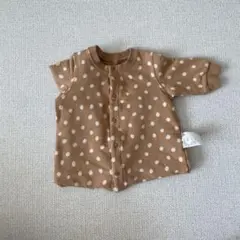 水玉 ロンパース ベージュ UNIQLO ユニクロ