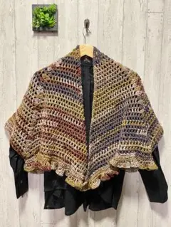 ハンドメイド 手編み ストール ショール 変わりカーディガン