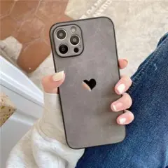 iPhoneケース iPhone13pro スマホケース　カバー　ハート　黒