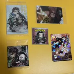 鬼滅の刃シール　カード5枚 おまけカード1枚