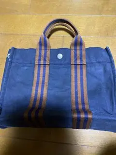 HERMES フルートゥ pmネイビー 紺ハンドバッグ