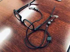 トンボ玉チャーム付きマルチ.ストラップ・メガネ・マスク・絶品