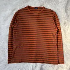 90's old uniqlo ブラウン ロングスリーブ tシャツ ゴープコア