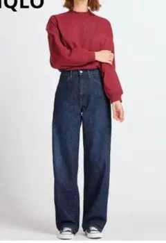W25　ユニクロ　U　UNIQLO　ワイドフィットカーブジーンズ